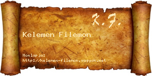 Kelemen Filemon névjegykártya
