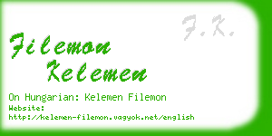 filemon kelemen business card